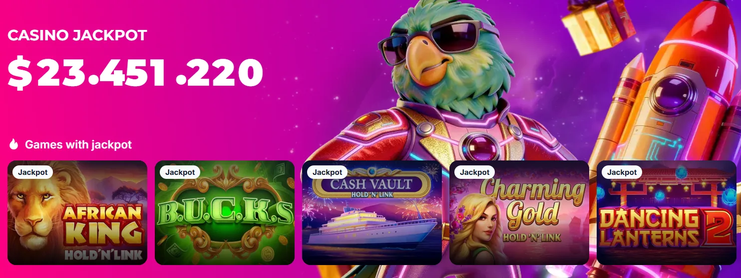 Casino Jackpot de Lukkly y juegos Hold'n'Link participantes